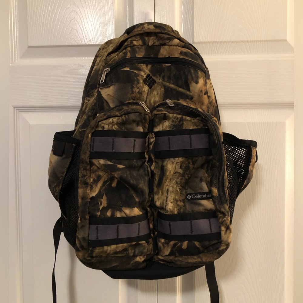 Columbia Brown and Black Camouflage Backpack